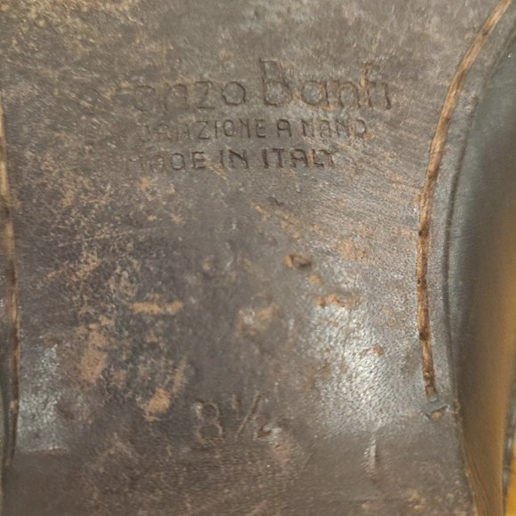 Lorenzo Banfi leather dress shoes Men's Made in Italy w/ carry bag - Picture 5 of 6